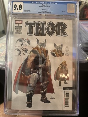 Thor #3 CGC 9.8 MARVEL  3rd Print  Variant Cover RARE Must Have For Any Fan  