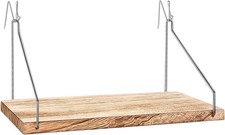Fabric Wall Cubicle Shelf W/ Hooks Work Decor 11.8' Wooden Cubicle Organizer