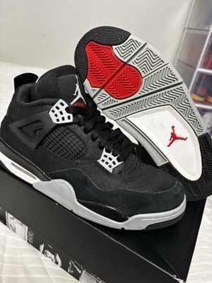 Air Jordan 4 Retro SE Mid Black Canvas Black White Red Grey DH7138-006 Size 10M