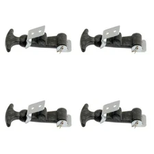 (4 Pack) Hood Hold Latch Kits S8390 w/ Galvanized Steel Hardware & T-Handle Grip