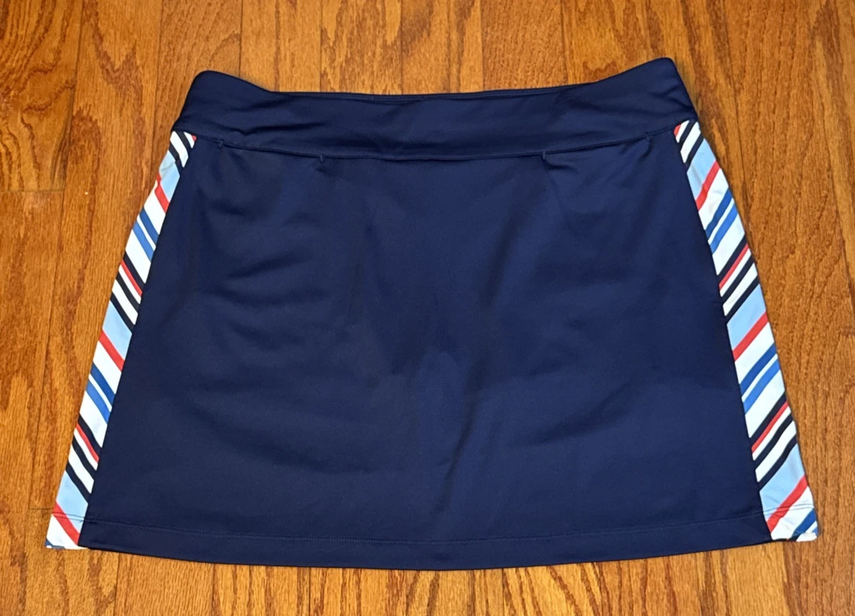 Skort Coral Bay Femme Taille 10, Bleu/blanc Papillons, Stretch, Poches (très Bon état)