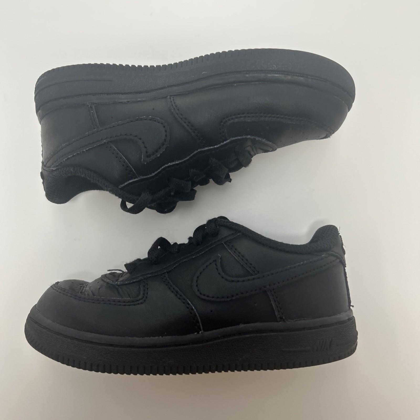 Nike Air Force 1 Sneakers Toddler Size 10C Triple Black Shoes DH2926-001 thumbnail 6