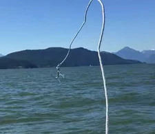 KUFA Galvanized Steel Grapple Hooks and 1/4"x30' Poly Rope Combo GP-4