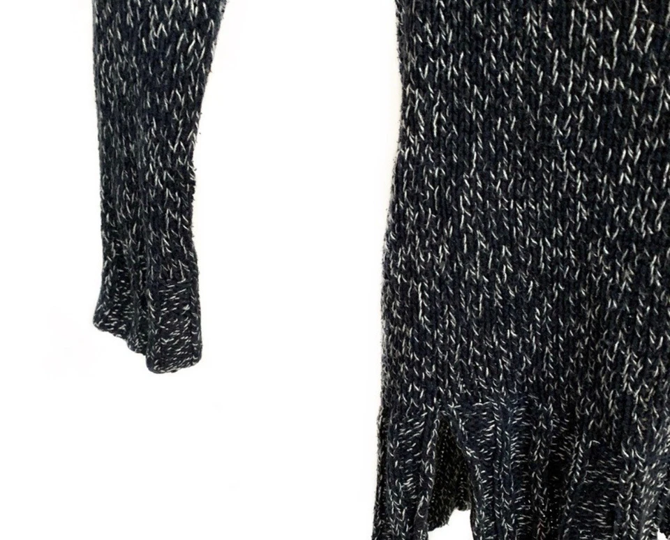 Suéter para mujer LUCKY BRAND azul marino + blanco Isabella botón acento hombro M Foto 3 de 4