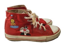 SUPER RARE LOONEY TUNES Vintage Tweety and Sylvester Canvas Women's Size 7
