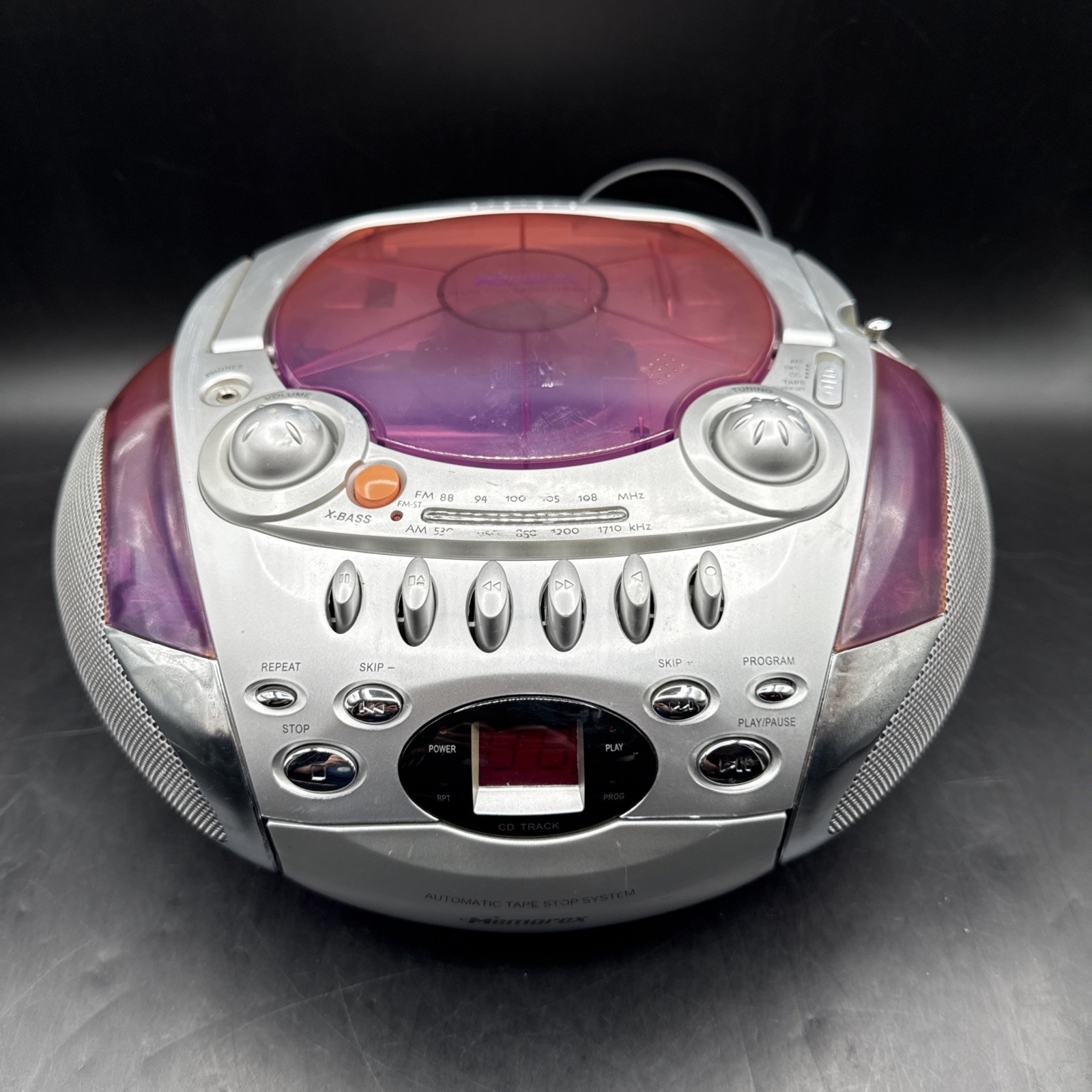 Boombox Am Fm Radio Purple Tested Cd