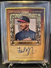 Fred McGriff 2025 Topps Gilded Gold Framed HOF Auto /99 Atlanta Braves