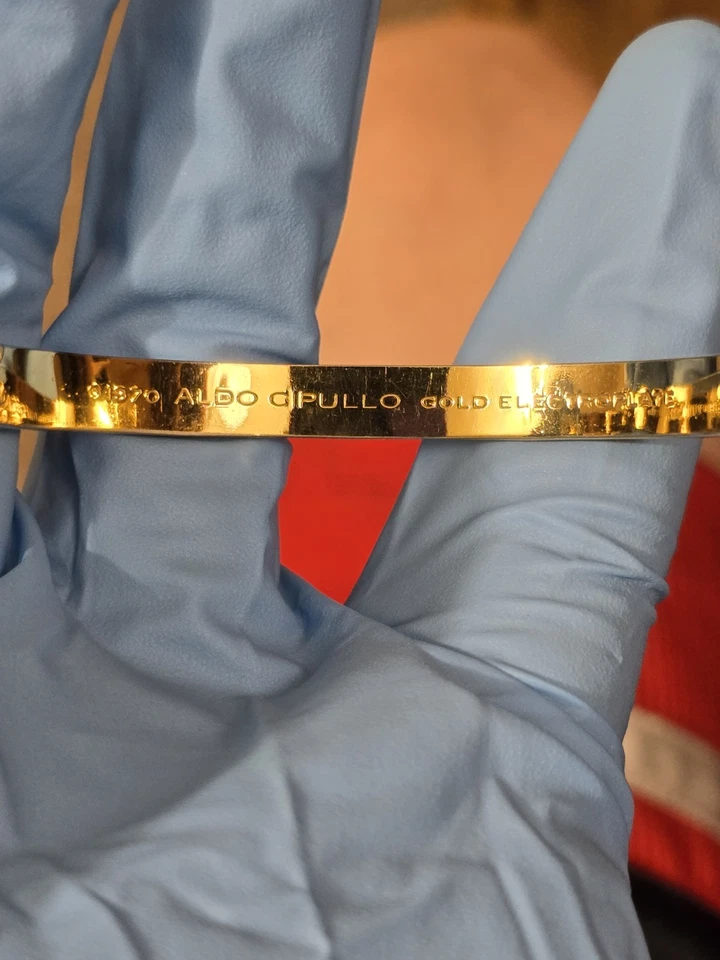 Charles Revson 1970 Aldo Cipullo Gold ElectroplateLOVE Bracelet SEE DESCRIPTION - Image 2 of 4