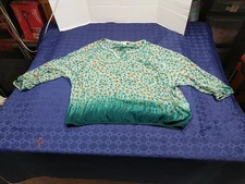 Lucky Brand Womens Shear 3/4 Sleeve Blouse XL