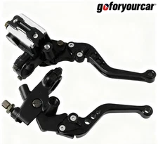 Universal 7/8'' Motorcycle CNC Brake Clutch Master Cylinder Reservoir Lever Set