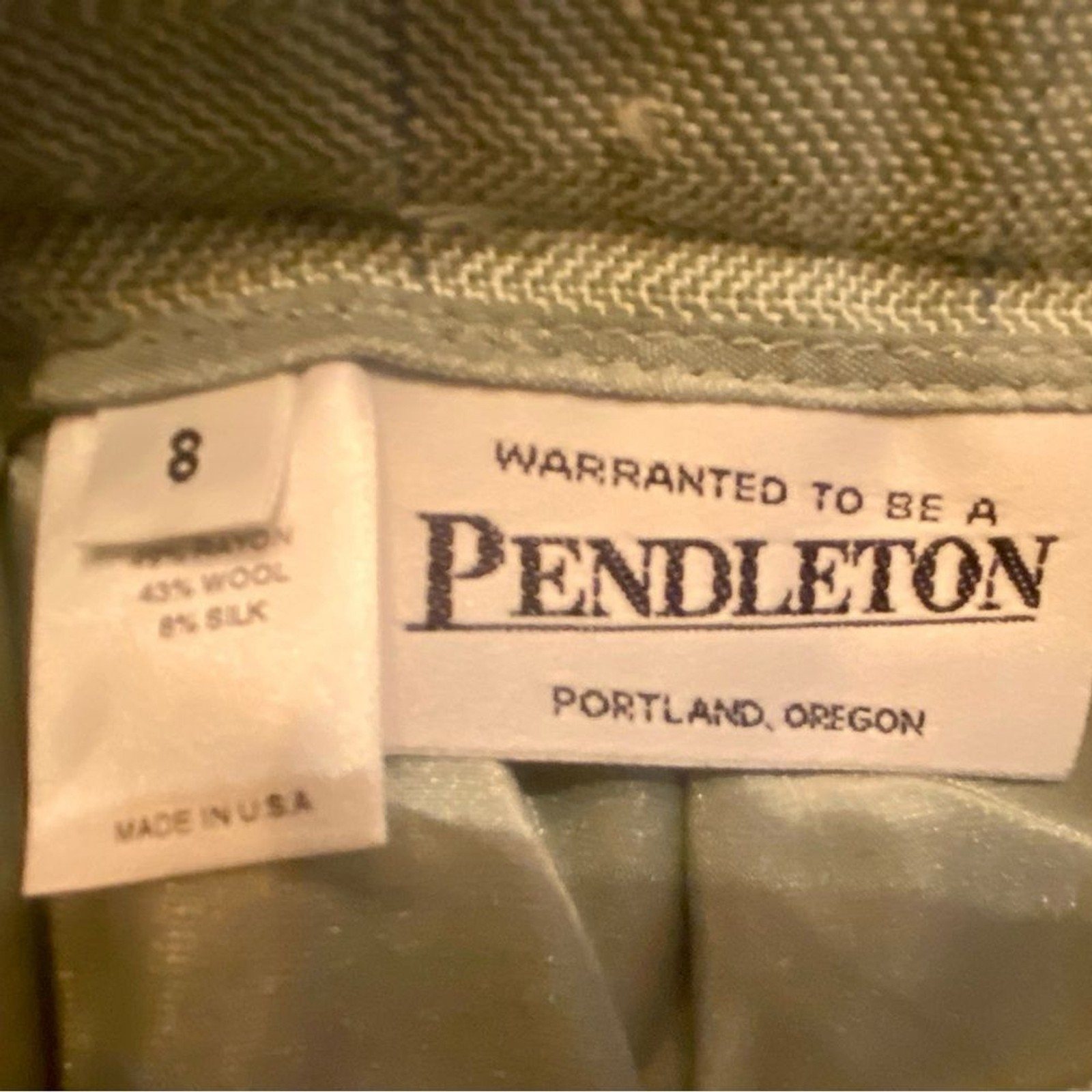 PENDLETON Retro Matching Wool Silk Set Blazer and… - image 8