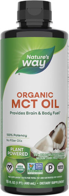 Organic MCT Oil, 16 Fl Oz, Brain and Body Fuel from Coconuts*, C8 Caprylic Acid