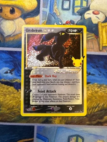 Umbreon Gold Star 17/17 Celebrations Classic Collection Holo NM Pokémon Card