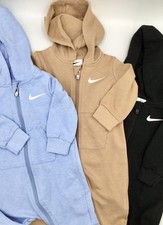 Lot Of 3-  LN- Nike Baby Tracksuits/Full Zip Romper w/ Hood, Pockets- Sz. 6M