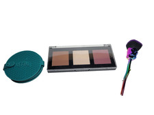 Rose Makeup Brush, Cheek Palette Brush Cleaner Set Bronzer Blush Highlighter