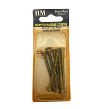 UPC 030699000722 product image for Crown Bolt Drawer Handle Screws 8-32 x 2 in Brass Plated Cabinet Hardware Set | upcitemdb.com