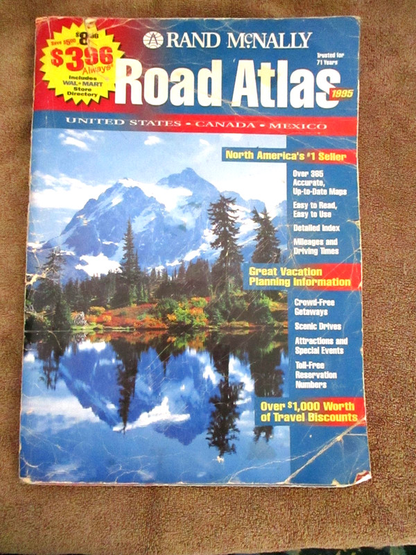 Vintage 1995 Rand McNally Road Atlas United States Canada Mexico