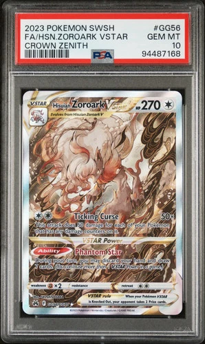 2023 Pokemon Sword And Shield Crown Zenith HSN. Zoroark VSTAR Fa PSA 10 #GG56
