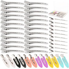 NOOEPC 44Pcs Metal Alligator Hair Clips, Hair Clips for Styling, Duck Billed