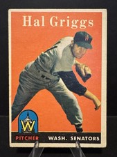 1958 Topps Baseball #455 Hal Griggs Washington Senators