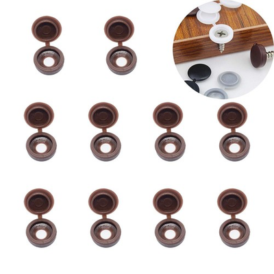 #ad UoYu 50 Pcs Plastic Hinged Screw Cover Caps Washer Flip Tops 5 Colors Choos... $9.50