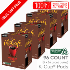 4 PACK McCafe Premium Roast Coffee K-Cup Coffee Pods, Medium Roast, 24 Count