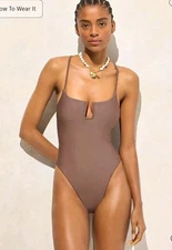NWT J.Crew Size 6 Mira one-piece swimsuit in Classic Sculpt Smoky Willow Wood 