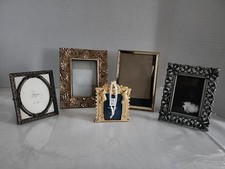 Lot of 5 Vintage Ornate Victorian Mini Picture Frames 2" To 5" Mixed