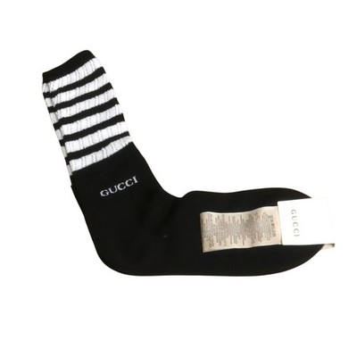 GUCCI - NWT Black & White Double Game Socks, Size Large