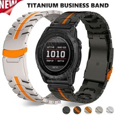 Titanium Metal Watch Strap Band For Garmin Fenix E 8 7 7X 6 6X Pro 5 5X 3HR Epix