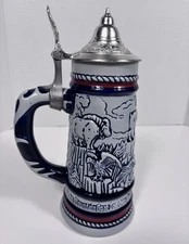 Vintage 1976 Avon Collectible Beer Stein, Vintage Avon Beer Stein Pewter Lid