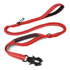 Heavy Duty Reflective Dog Leash Shock Absorbing Bungee Training Lead Seat Belt