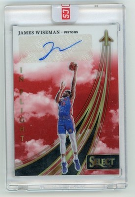 James Wiseman 2023-24 Panini Select In Flight Red Prizm Auto #'d /99 #IFS-WSE