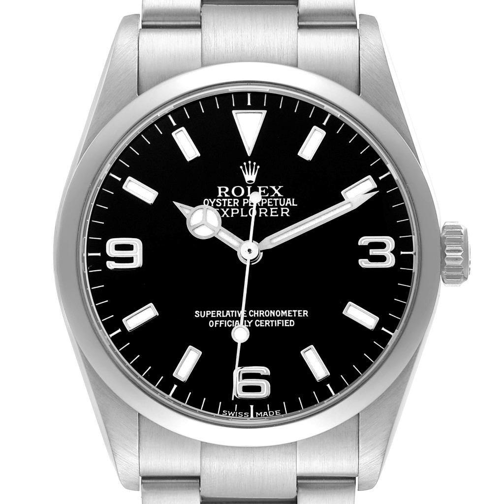 Rolex Explorer I 114270 Steel Men's Watch with Black Dial  