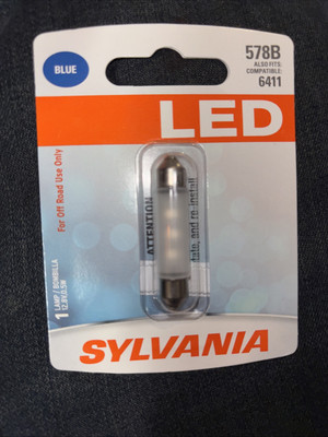 Sylvania LED Light 578B Lamps Blue Off Road 12.8V 0.5W 