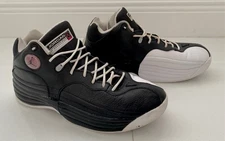 Nike Men's Air Jordan Jumpman Team 1 Sneakers Size-12 (Black and White)