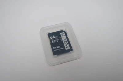 Lexar 64GB Professional 1667x SD Card, UHS-II, C10, U3, V60, Full HD, 4K, Up ...