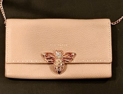 Ted Baker Janese Bee-embellished Matinee Purse with Rose Gold Bee Clasp- Clean!
