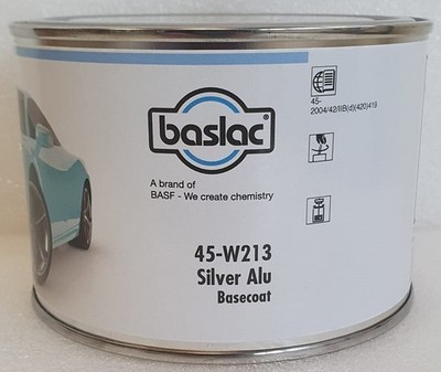 Baslac Wasserlack W 213 Silver Alu in 0,5 Liter