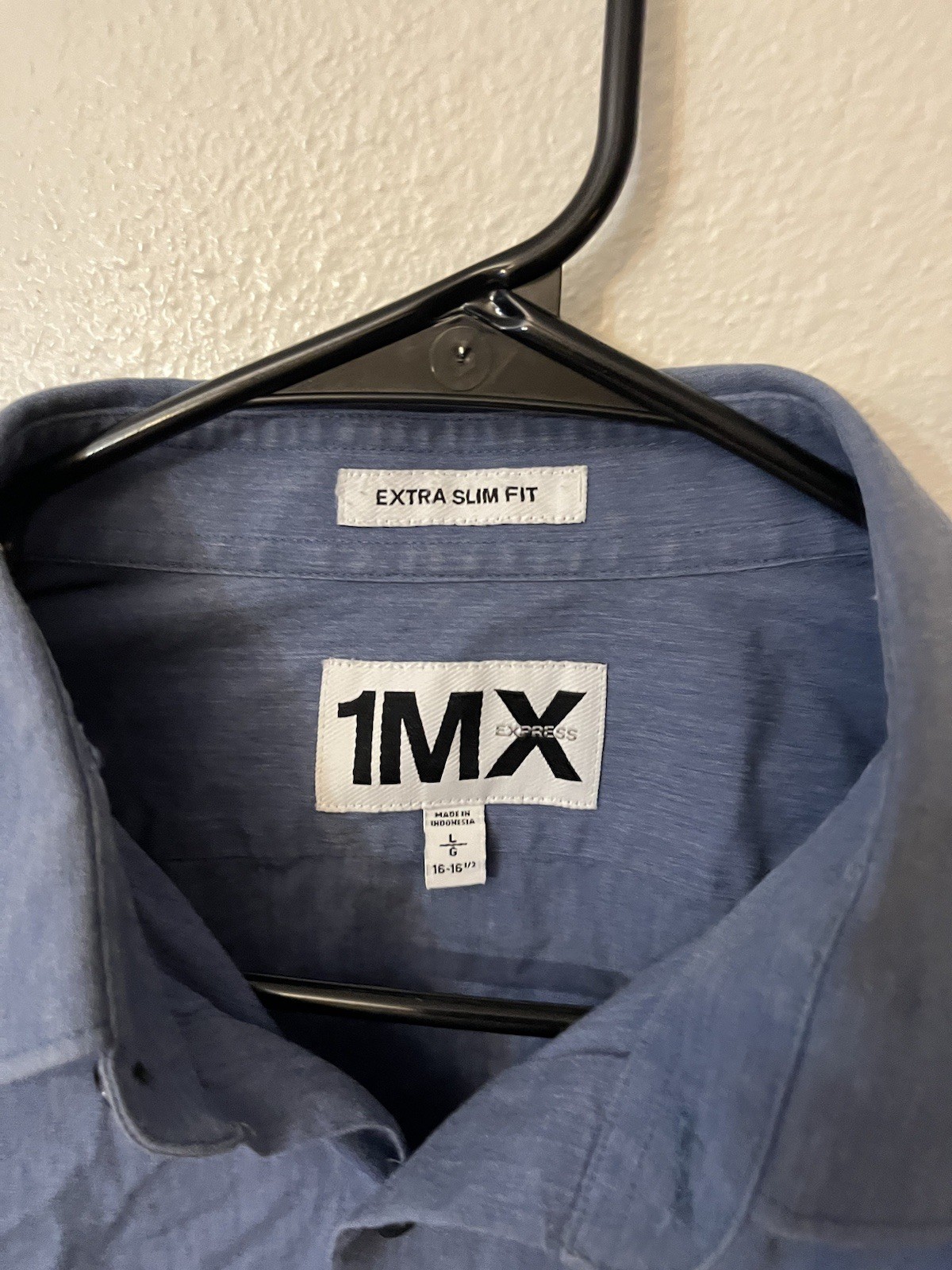 Express 1MX Extra Slim Fit Solid Dress Shirt Adul… - image 3