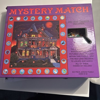 Mystery Match 100 Piece Cartoon Jigsaw Puzzle with Red Lens Decoder Ages 5-10