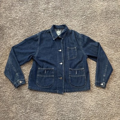 Vintage Riveted By Lee Denim Jean Jacket Size M Medium Pockets