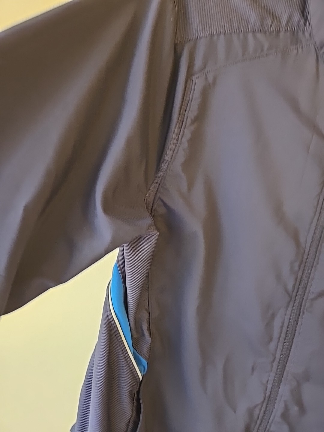 FILA Giacca Uomo L Navy Blu Nylon Cotone Pista Giacca a Vento Full Zip Tg L