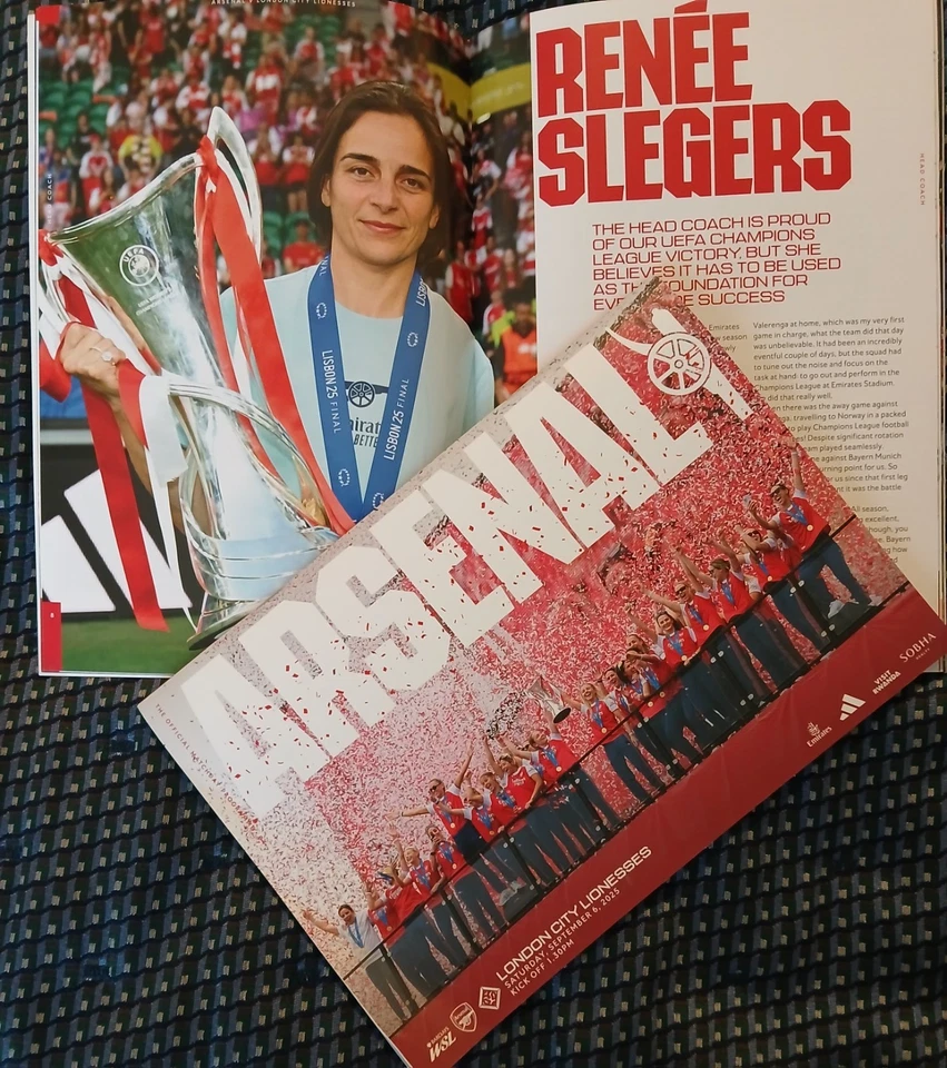 ARSENAL WOMEN v LONDON CITY LIONESSES WSL PROGRAMME 06/09/2025. JUST 2 ITEMS!!! - Image 3 of 3