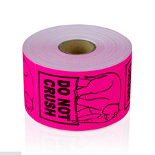 2x3, DO NOT CRUSH, Pink Elephant 500 labels per roll, 1-60 Rolls