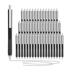 Black Gel Pens, 50 Pack Black Pens Bulk 0.5mm Black ink Fine Tip Pen, Smooth ...