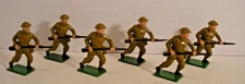 Vintage WW1 Infantry Toy Soldiers Bayonette British Johillco Britians Lot of 6