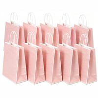 GeschenktüTen Rosa Papier Mit Griffen 10 StüCk FüR Party, Hochzeit, Geburtstag