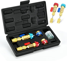 R134A R1234YF R22 AC Valve Core Remover Tool Kit, with 6 Pcs Valve Core and 8 Pc