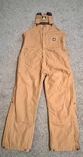 Berne B415BD Insulated Bib Overalls Men  s M Regular Brown Duck Workwear